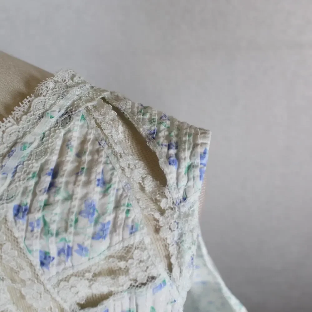 Eileen West Nightgown Womens 2x White Purple Sleeveless Lace Trim Pajamas - Picture 3 of 11